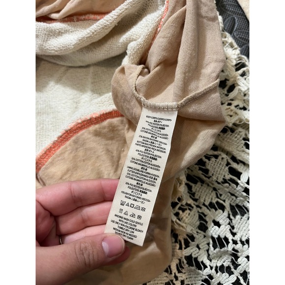 Free People Beach Shake It Oatmeal Lacey Pullover Tunic XS/S Boho Womens - Picture 6 of 10